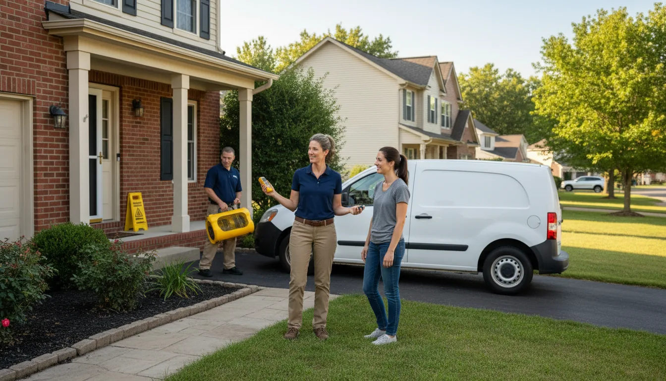 Residential water damage restoration in Bonham, TX